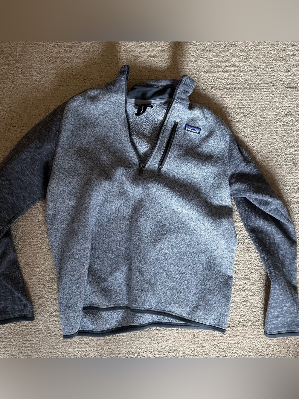 Patagonia Men's Heather Gray Quarter-Zip Fleece Pullover